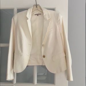 Gap Cropped White Blazer